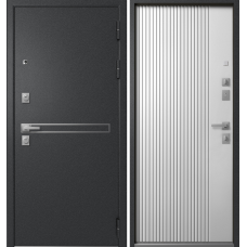 Дверь входная Эталон C-3 Антрацит муар - Белая шагрень